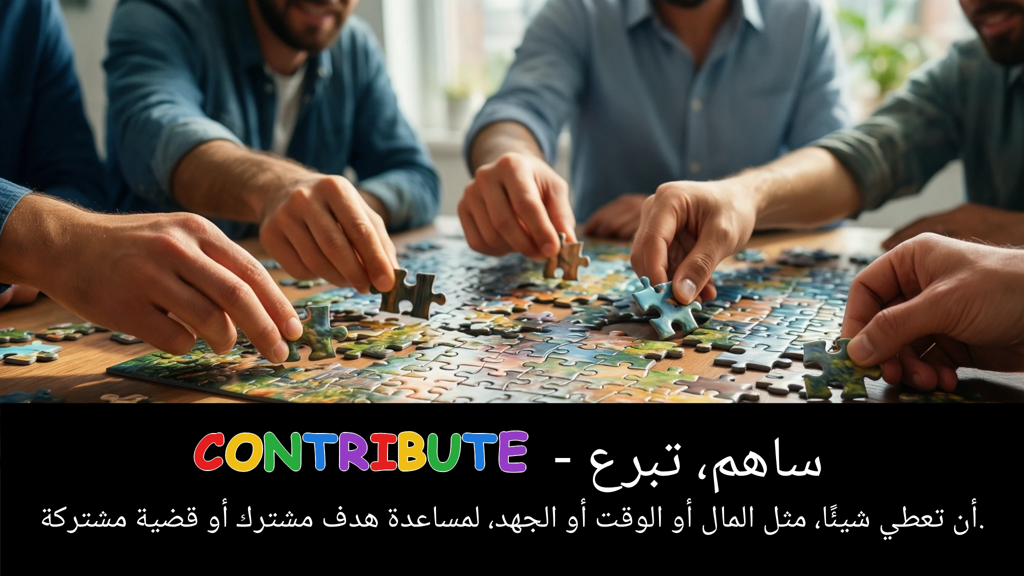 Arabic Illustration for contribute